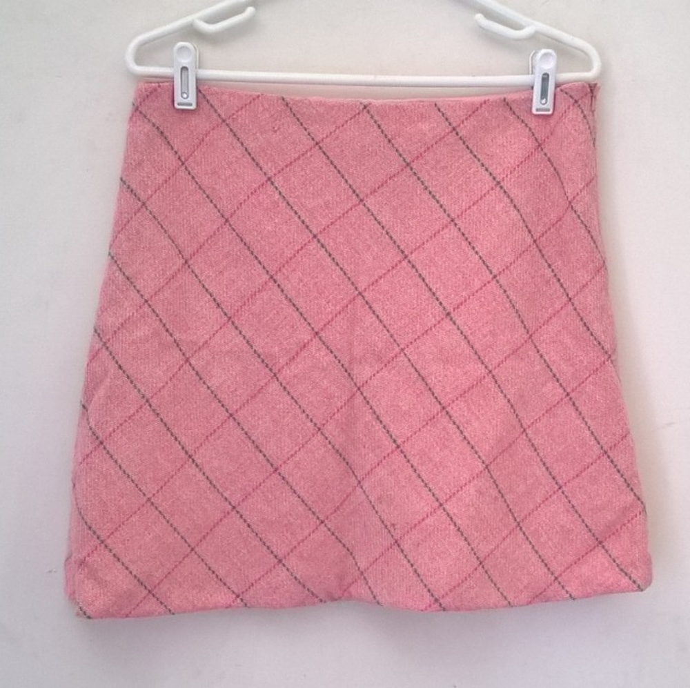 Harriet Tweed Pink Handwoven Mini Skirt